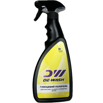 Глянцевая полироль для пластика и винила De-Wash с ароматом ванили, 0.5л. фото